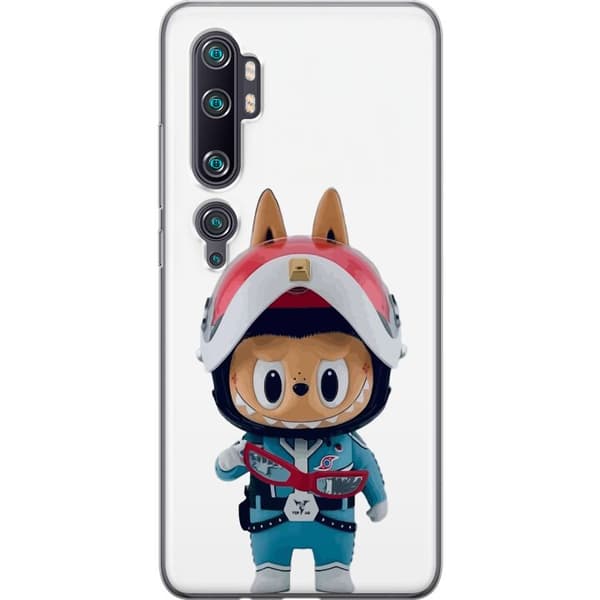 Xiaomi Mi Note 10 Pro Gennemsigtig cover How2work Labubu Monstre x Ultraman Blue Figur