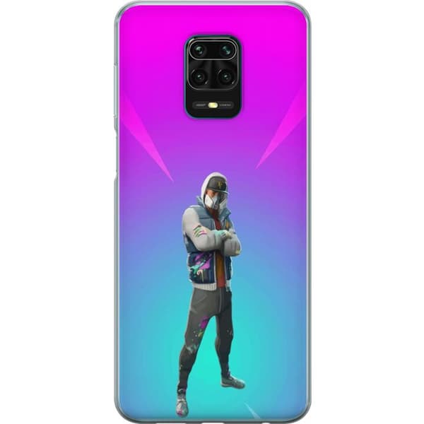 Xiaomi Redmi Note 9 Pro Gjennomsiktig deksel svart ridder fortnite