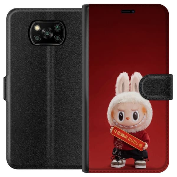 Xiaomi Poco X3 NFC Tegnebogsetui Pop Mart The Monsters Labubu Held og Lykke Vinyl Plysdukke