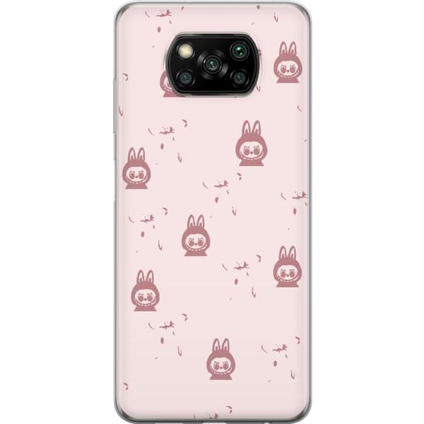 Xiaomi Poco X3 NFC Genomskinligt Skal Labubu Neon Pop – Neonfärgad pop art monster