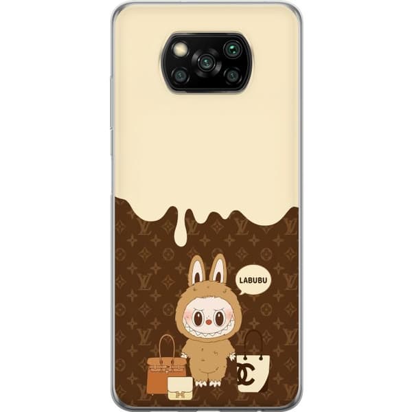 Xiaomi Poco X3 NFC Gennemsigtig cover Labubu Blue Chill - Blå toner og rolig udtryk