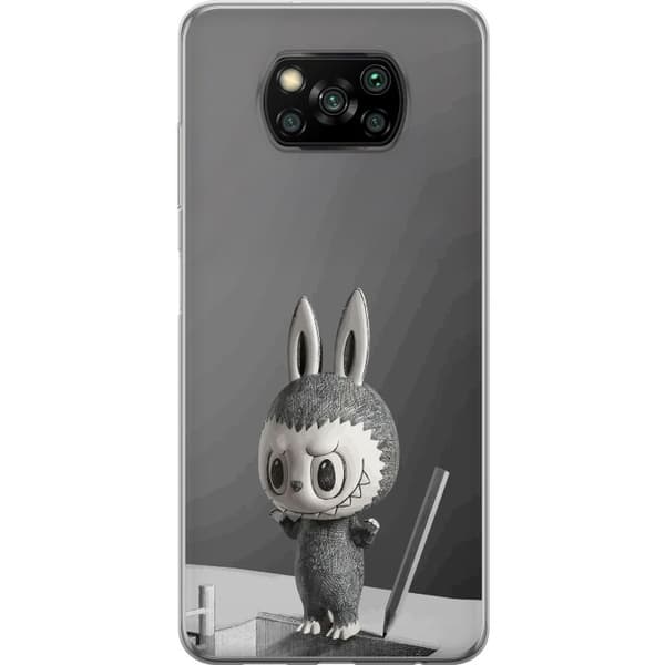 Xiaomi Poco X3 NFC Gennemsigtig cover Pop Mart MEGA LABUBU LABUBU Sketch 1000%