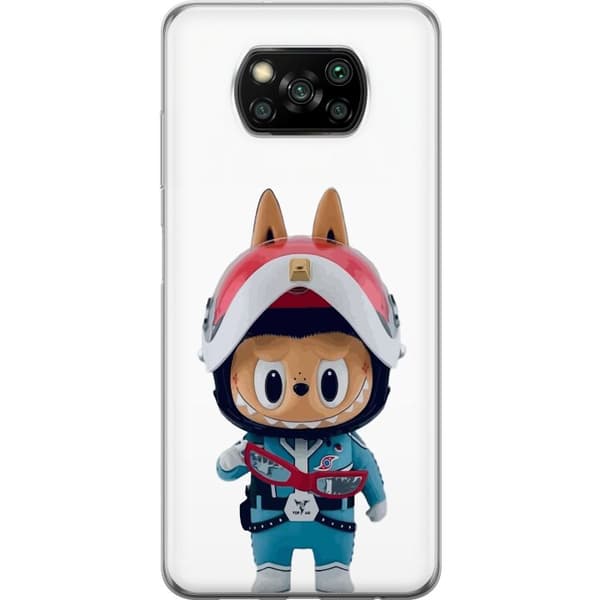 Xiaomi Poco X3 NFC Gennemsigtig cover How2work Labubu Monstre x Ultraman Blue Figur