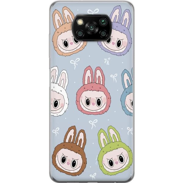 Xiaomi Poco X3 NFC Gennemsigtig cover Labubu Star mønster