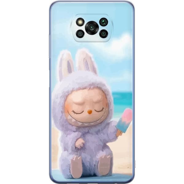 Xiaomi Poco X3 Pro Gennemsigtig cover Labubu Lyserød Stemning