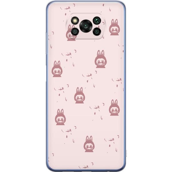 Xiaomi Poco X3 Pro Gennemsigtig cover Labubu Neon Pop - Neonfarvet pop art monster