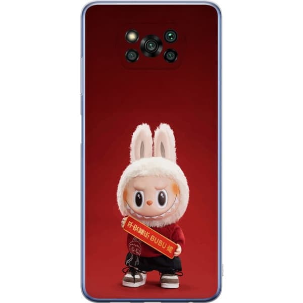 Xiaomi Poco X3 Pro Gjennomsiktig deksel Pop Mart The Monsters Labubu Lykke til Vinyl Plysj Dukke