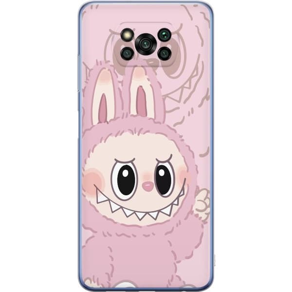 Xiaomi Poco X3 Pro Gjennomsiktig deksel Labubu Floral Freak