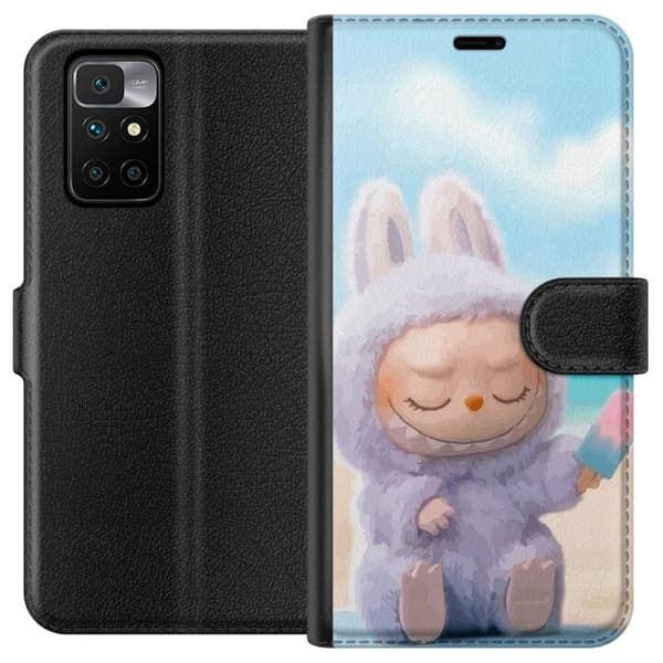 Xiaomi Redmi 10 Tegnebogsetui Labubu Lyserød Stemning