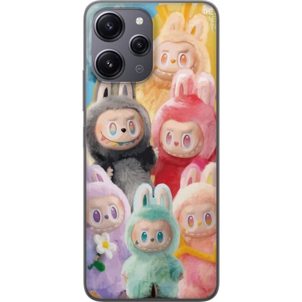 Xiaomi Redmi 12 Gjennomsiktig deksel Labubu Skissestil
