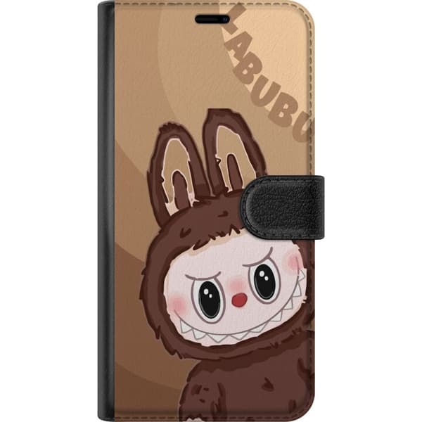 Xiaomi Redmi 12C Tegnebogsetui Labubu Skyde Sød - Hvid og Blå Design med Sød Stil