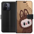 Miniatyrbillede 1 af 3: Xiaomi Redmi 12C Tegnebogsetui Labubu Skyde Sød - Hvid og Blå Design med Sød Stil