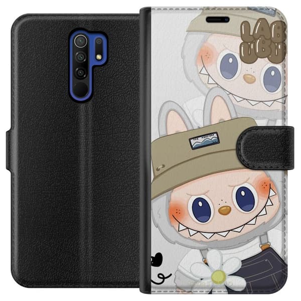 Xiaomi Redmi 9 Lompakkokotelo Labubu Minimal Mood - Yksinkertainen ja tyylikäs hirviösuunnittelu