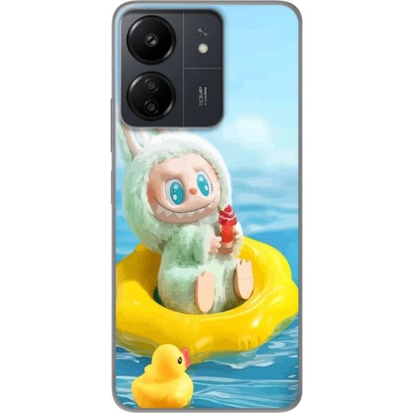 Xiaomi Redmi 13C Gjennomsiktig deksel Labubu Stripe Attack - Striper møter monstre