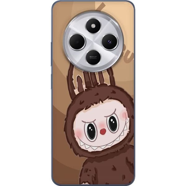 Xiaomi Redmi 14C Gennemsigtig cover Labubu Skyde Sød - Hvid og Blå Design med Sød Stil