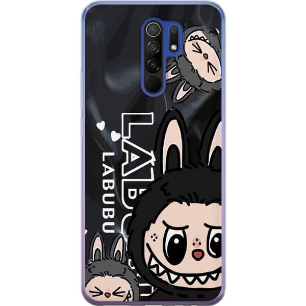 Xiaomi Redmi 9 Läpinäkyvä kuori <nl>Labubu Black Energy - Musta kuviointi katutyyliin