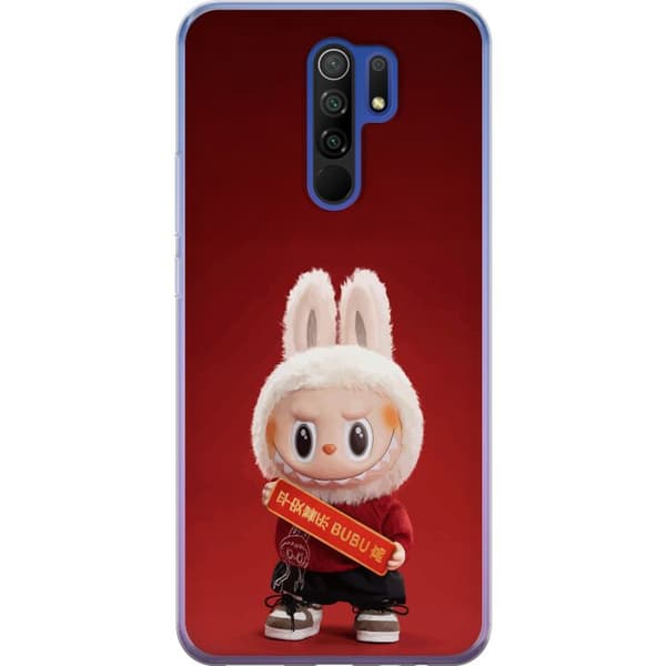 Xiaomi Redmi 9 Gennemsigtig cover Pop Mart The Monsters Labubu Held og Lykke Vinyl Plysdukke