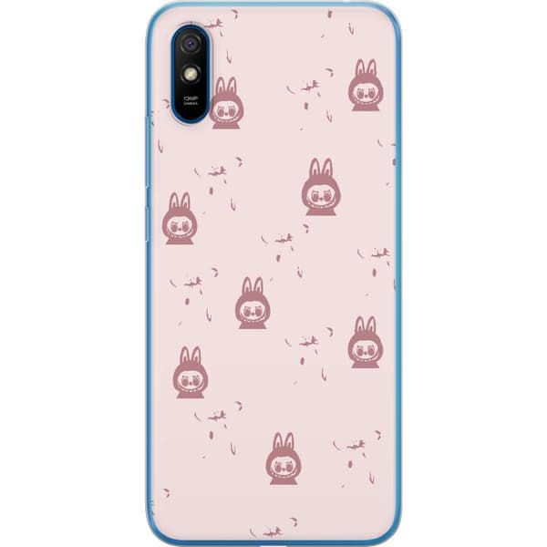 Xiaomi Redmi 9A Genomskinligt Skal Labubu Neon Pop – Neonfärgad pop art monster