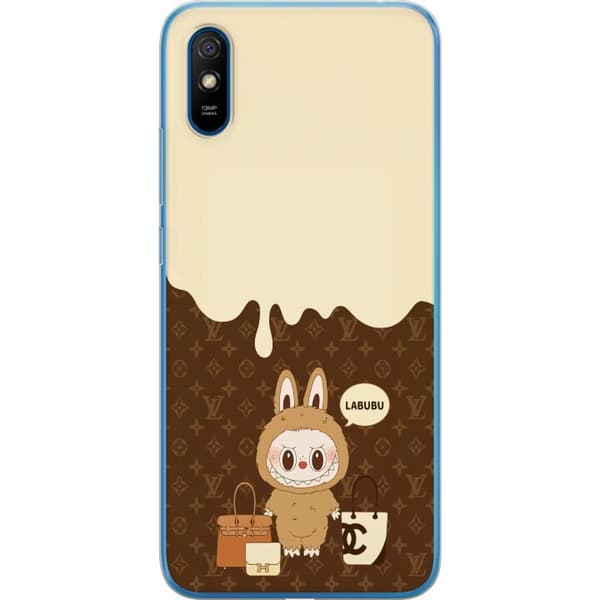 Xiaomi Redmi 9A Gennemsigtig cover Labubu Blue Chill - Blå toner og rolig udtryk