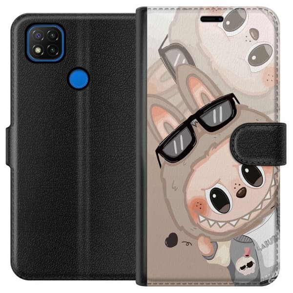 Xiaomi Redmi 9C Lompakkokotelo Labubu Rainbow Chaos
