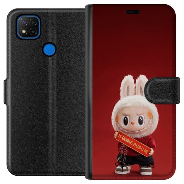 Xiaomi Redmi 9C Lommeboketui Pop Mart The Monsters Labubu Lykke til Vinyl Plysj Dukke