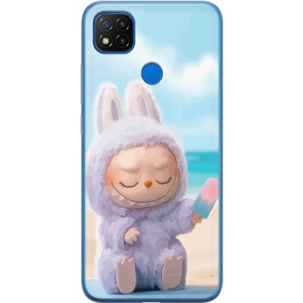 Xiaomi Redmi 9C Läpinäkyvä kuori Labubu Vaaleanpunainen Tunnelma