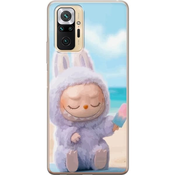 Xiaomi Redmi Note 10 Pro Genomskinligt Skal Labubu Pink Mood – Rosa monsterdesign