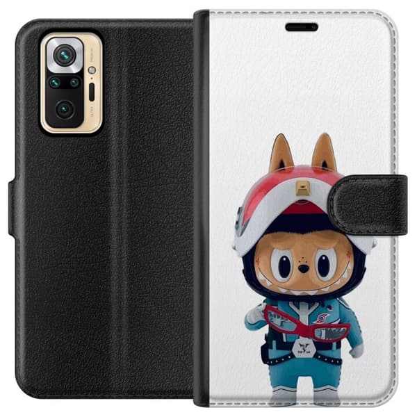Xiaomi Redmi Note 10 Pro Lompakkokotelo How2work Labubu hirviöt x Ultraman Blue -hahmo