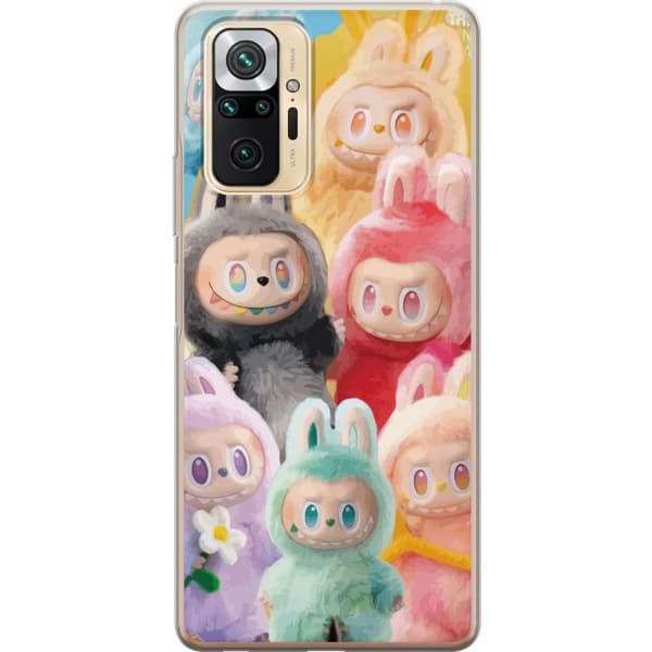 Xiaomi Redmi Note 10 Pro Gjennomsiktig deksel Labubu Skissestil