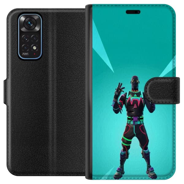 Xiaomi Redmi Note 11 Lompakkokotelo musta ritari fortnite