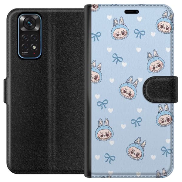Xiaomi Redmi Note 11 Plånboksfodral Labubu Fire Spirit – Eldigt monster i rött och orange