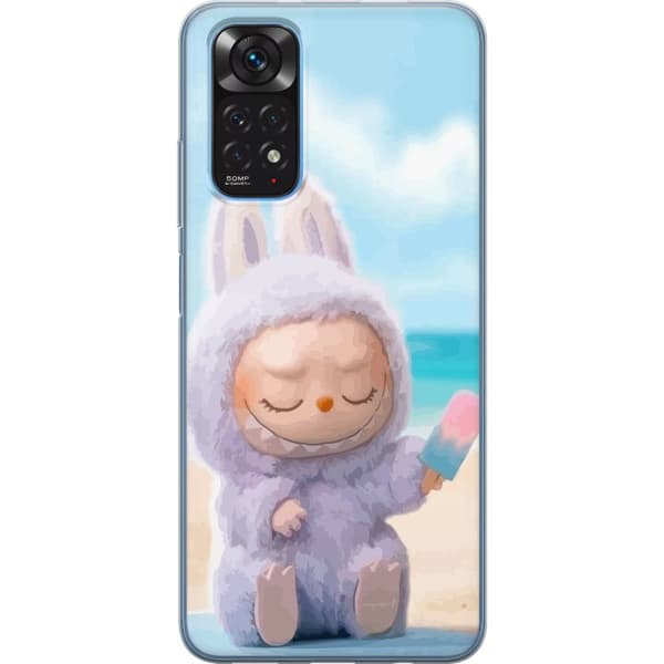 Xiaomi Redmi Note 11 Gjennomsiktig deksel Labubu Pink Stemning