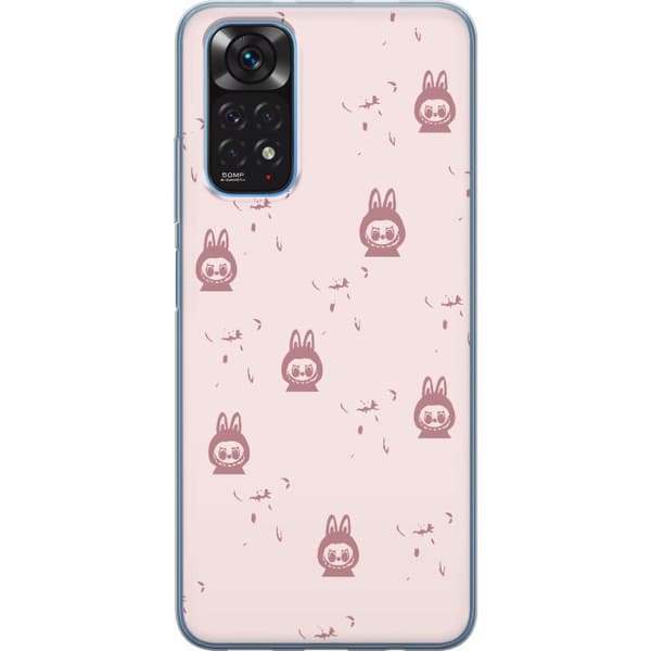 Xiaomi Redmi Note 11 Gjennomsiktig deksel Labubu Neon Pop - Neonfarget pop art monster