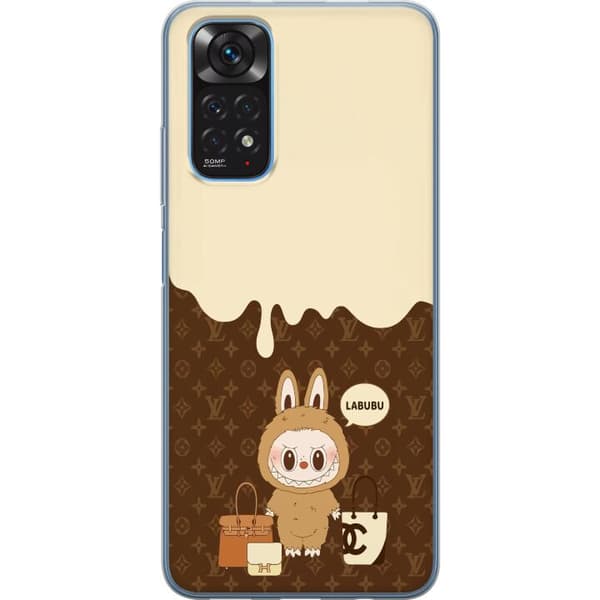 Xiaomi Redmi Note 11 Gennemsigtig cover Labubu Blue Chill - Blå toner og rolig udtryk