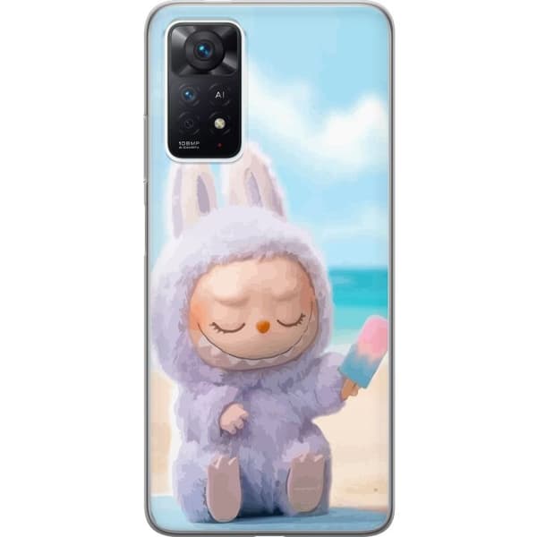 Xiaomi Redmi Note 11 Pro Genomskinligt Skal Labubu Pink Mood – Rosa monsterdesign