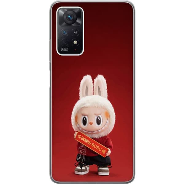 Xiaomi Redmi Note 11 Pro Gennemsigtig cover Pop Mart The Monsters Labubu Held og Lykke Vinyl Plysdukke