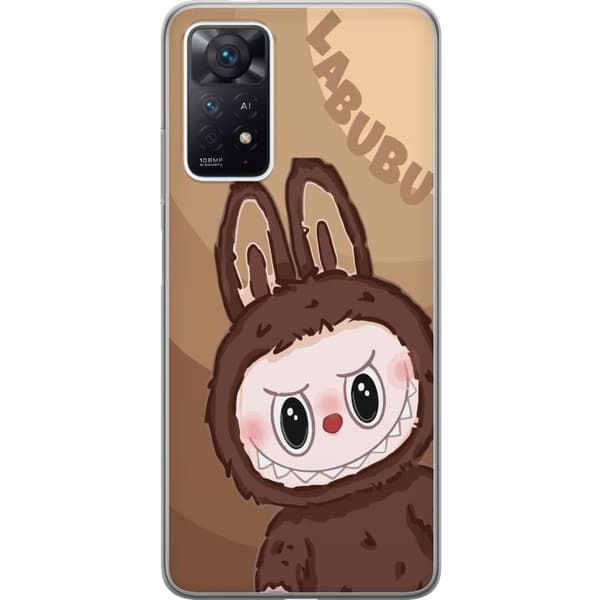 Xiaomi Redmi Note 11 Pro Gjennomsiktig deksel Labubu Sky Kosebamse - Hvit og Blå Design med Søt Stil