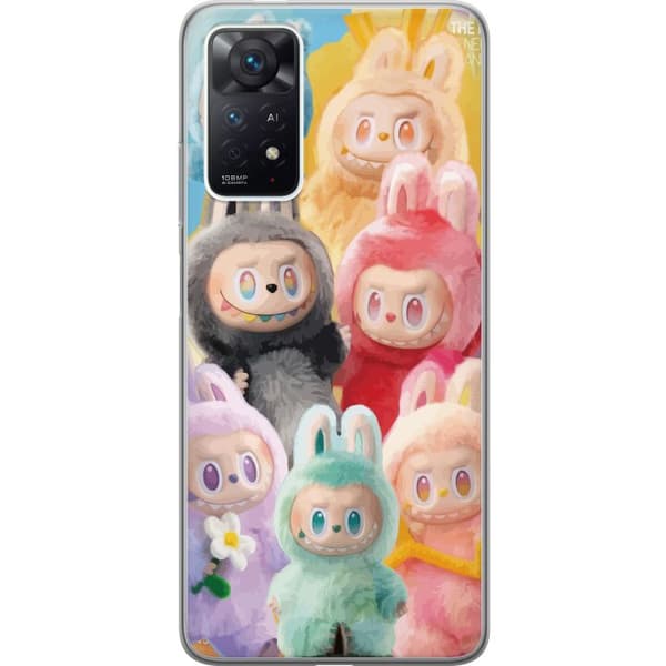 Xiaomi Redmi Note 11 Pro Gjennomsiktig deksel Labubu Skissestil