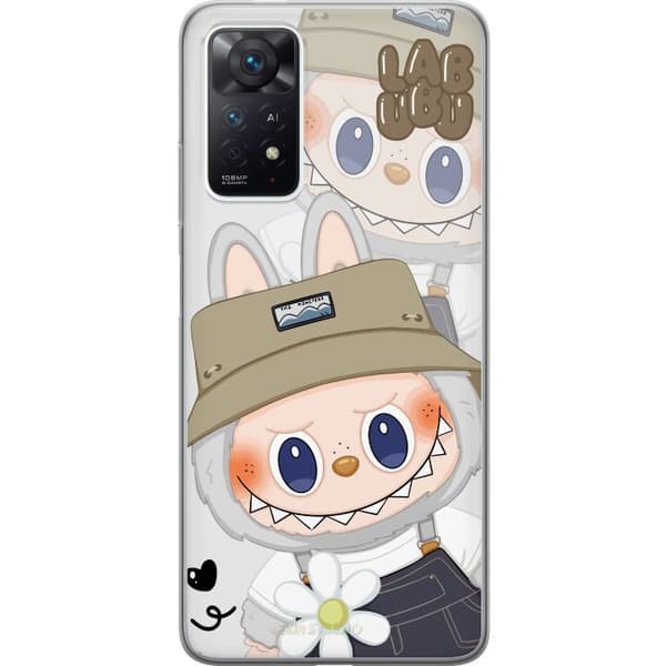 Xiaomi Redmi Note 11 Pro Gennemsigtig cover Labubu Minimal Mood - Enkel og stilren monsterdesign