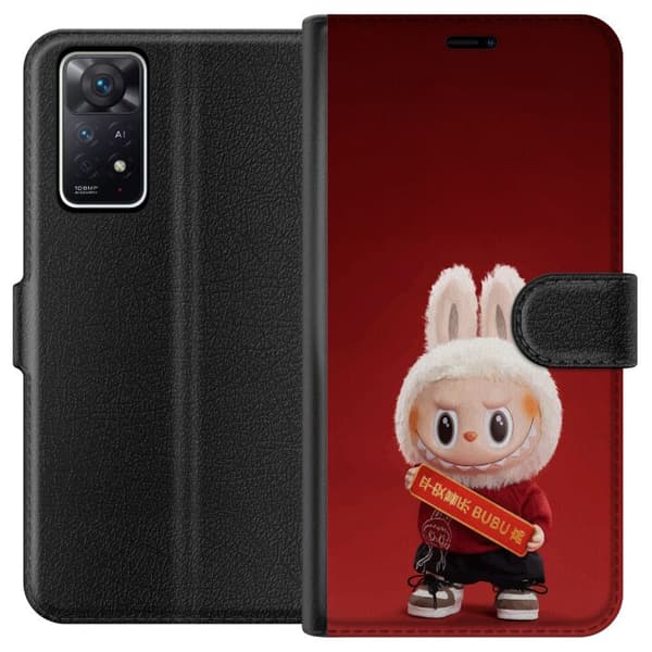 Xiaomi Redmi Note 11 Pro 5G Tegnebogsetui Pop Mart The Monsters Labubu Held og Lykke Vinyl Plysdukke