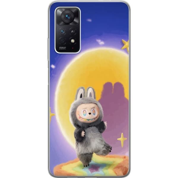 Xiaomi Redmi Note 11 Pro 5G Gjennomsiktig deksel Labubu Neon Pop - Neonfarget pop art-monster