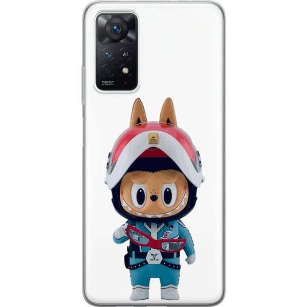 Xiaomi Redmi Note 11 Pro 5G Gennemsigtig cover How2work Labubu Monstre x Ultraman Blue Figur