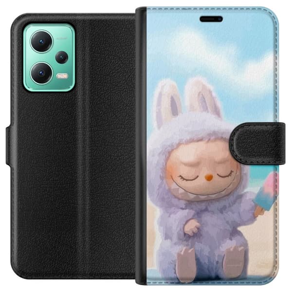 Xiaomi Redmi Note 12 Tegnebogsetui Labubu Lyserød Stemning