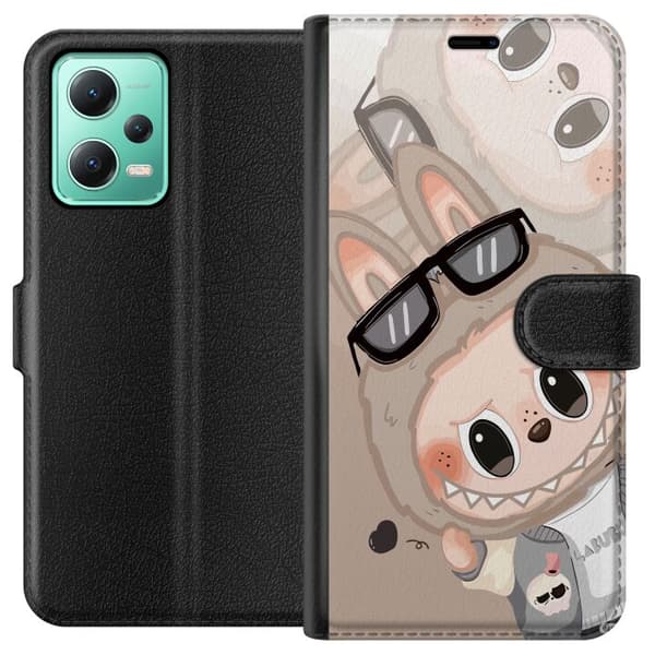 Xiaomi Redmi Note 12 Tegnebogsetui Labubu Rainbow Chaos