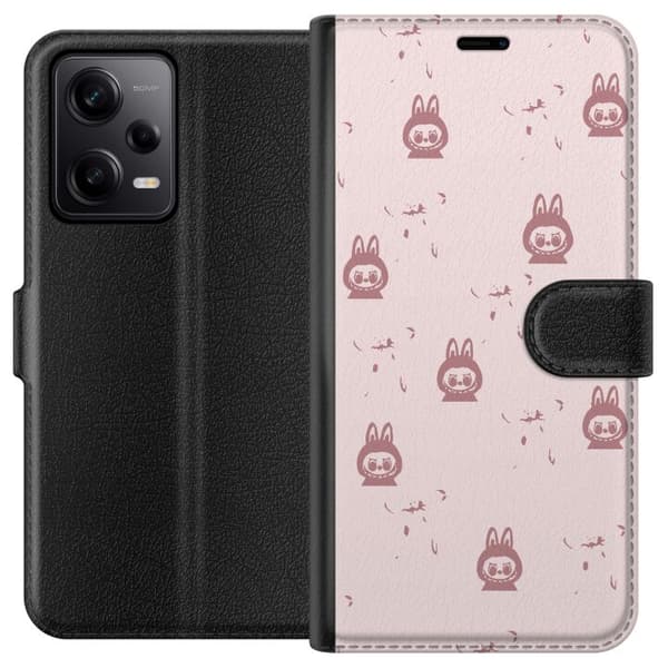 Xiaomi Redmi Note 12 Pro Plånboksfodral Labubu Neon Pop – Neonfärgad pop art monster
