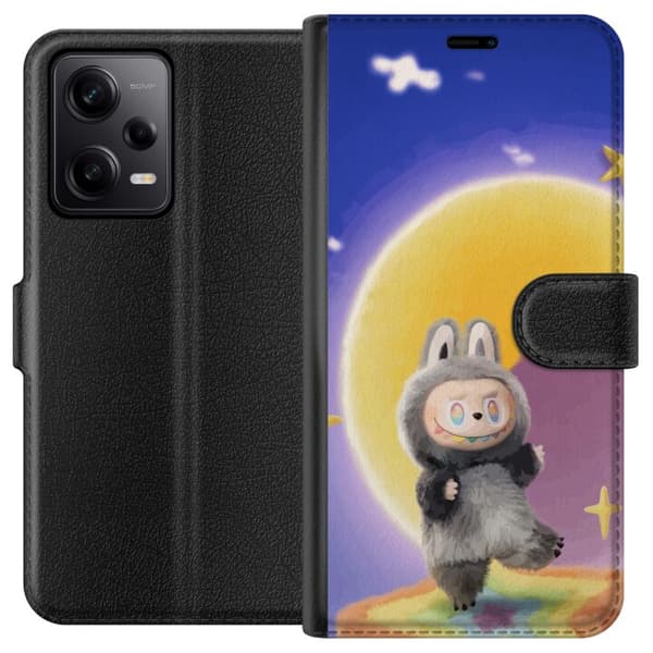 Xiaomi Redmi Note 12 Pro Plånboksfodral Labubu Neon Pop – Neonfärgad pop art monster