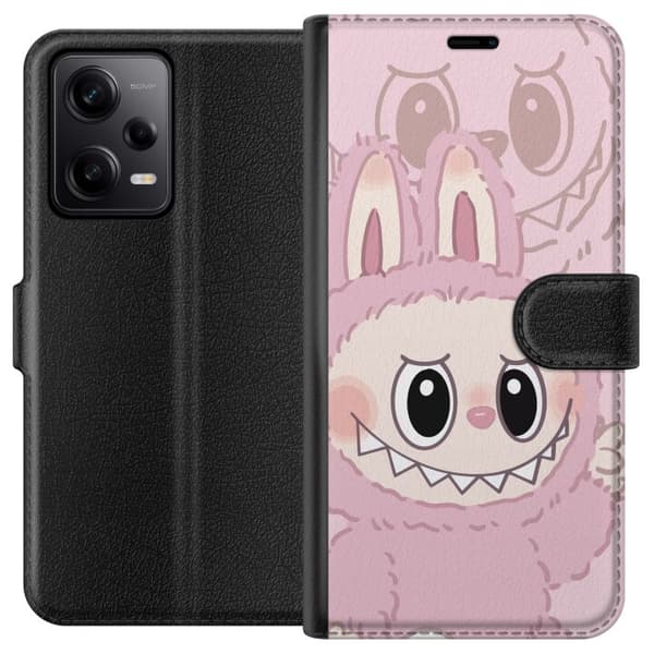 Xiaomi Redmi Note 12 Pro Tegnebogsetui Labubu Floral Freak