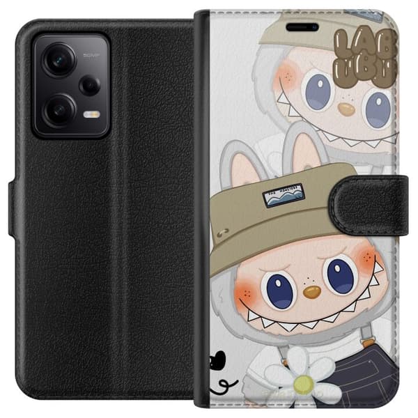 Xiaomi Redmi Note 12 Pro Plånboksfodral Labubu Minimal Mood – Enkel och stilren monsterdesig