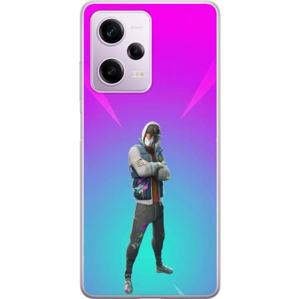 Xiaomi Redmi Note 12 Pro Gjennomsiktig deksel svart ridder fortnite