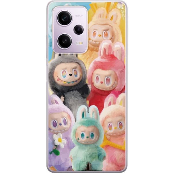 Xiaomi Redmi Note 12 Pro Gennemsigtig cover Labubu Skitse Stil